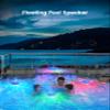 Floating Pool Speakers with Colorful LED Lights, IPX7 Waterproof Hot Tub Bluetooth Speaker, 10W Stereo Loud Sound, Built-in Mic, Portable Wireless Speakers for Shower Bathtub Beach Outdoor Swim-Blue view 3