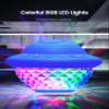 Floating Pool Speakers with Colorful LED Lights, IPX7 Waterproof Hot Tub Bluetooth Speaker, 10W Stereo Loud Sound, Built-in Mic, Portable Wireless Speakers for Shower Bathtub Beach Outdoor Swim-Blue view 4