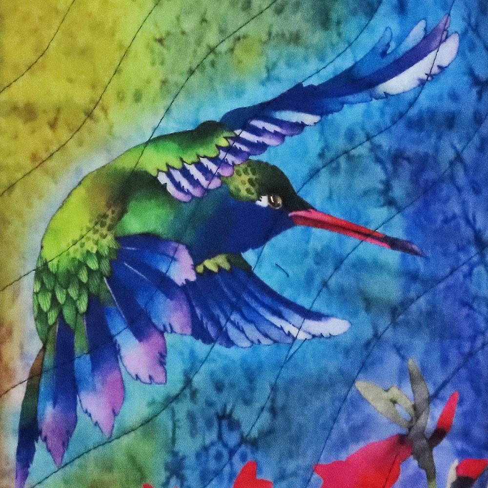 Hummingbird Quilted Book Sleeve, View B, Tablet Pouch or Purse, for Book Sizes Up to 9.5" x 6.5" x 1.5", Your Choice of Hummingbird Design