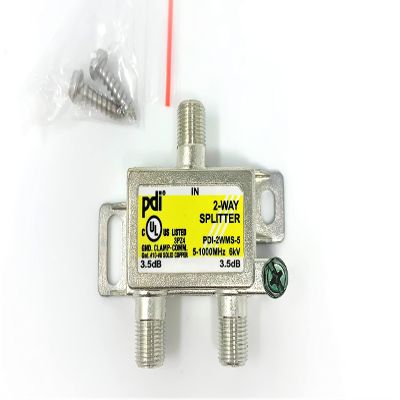2 Way Splitter PDI-2WMS-5 6kV 5-1000MHz Compatible with Verizon Fios (Yellow)