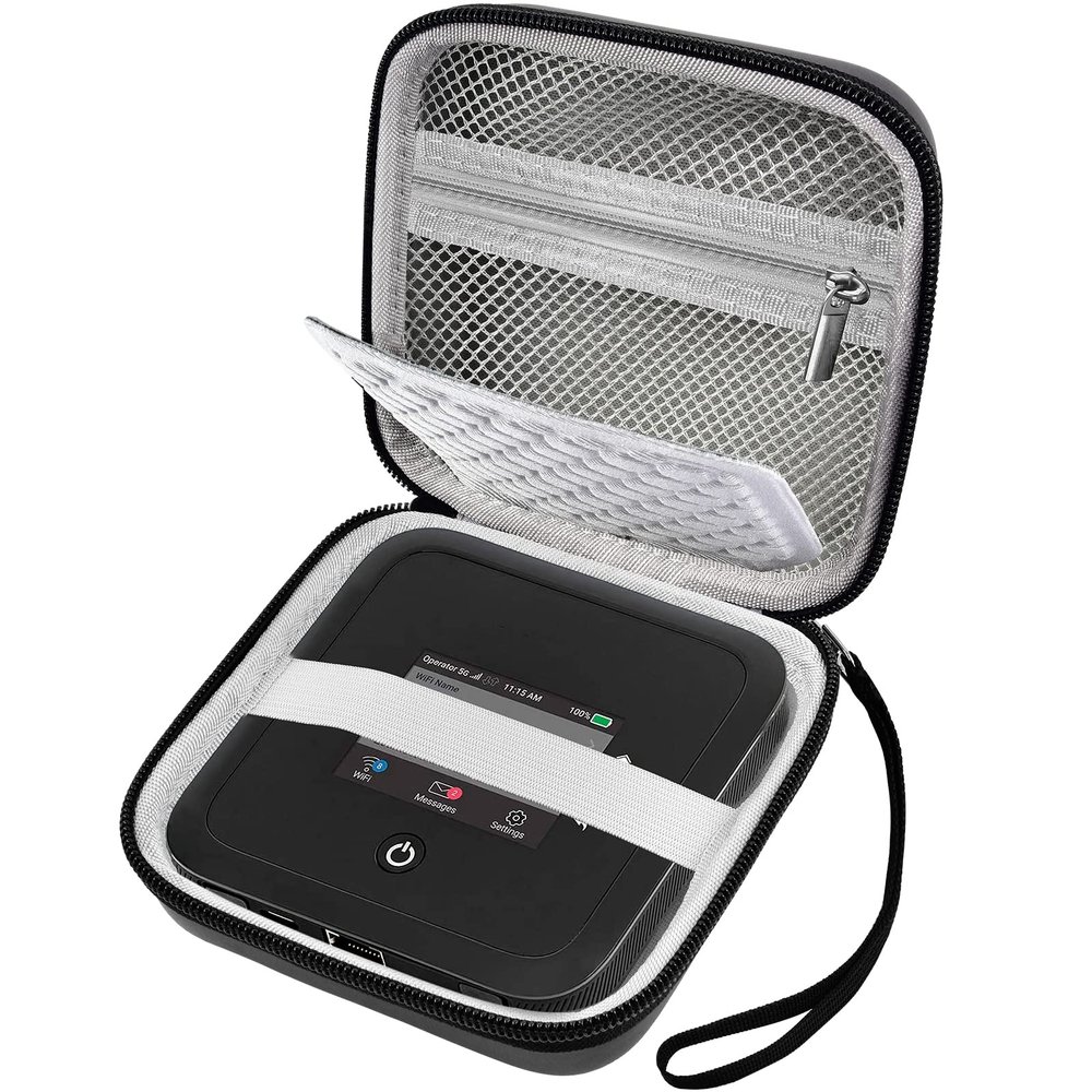 Hard Travel Router Case for NETGEAR Nighthawk M7 M5 M6 Pro 5G Mobile Hotspot with WiFi 6 (MR5200, MR5100)/ M1 Mobile Hotspot 4G LTE Router MR1100 (Box Only)