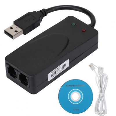 Fax Modem, Convenient External USB 2.0 56K Modem with Compatible at and Extended at Command Sets for