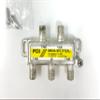 4 Way Splitter PDI-4WMS-5 Un-Balanced 6kV 5-1000MHz Compatible with Verizon Fios (Yellow) view 1