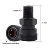 HMKUGO 1/8'' NPT Male Thread to 8MM Female Quick-Disconnect Connector Adapter, Black Zinc Plated Copper, PCP Paintball Charging Fittings with Sealing O-Ring view 3