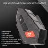 Dpofirs Motorcycle Helmet Bluetooth Headset, Motorcycle Bluetooth Communication System Headset IP65 Supports FM Radio and Hands for Snowmobile ATV Dirt Bike view 2