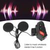 Dpofirs Motorcycle Helmet Bluetooth Headset, Motorcycle Bluetooth Communication System Headset IP65 Supports FM Radio and Hands for Snowmobile ATV Dirt Bike view 4