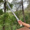 Fwosi Kukri Knife - 22-Inch Fixed Blade Knife, Viking Battle Machete Sword, Carbon Steel Blades, Bone Handle - Handcrafted in Nepal - Sheath & Belt Loop view 2