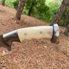 Fwosi Kukri Knife - 22-Inch Fixed Blade Knife, Viking Battle Machete Sword, Carbon Steel Blades, Bone Handle - Handcrafted in Nepal - Sheath & Belt Loop view 4