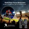 10x42 Focus-Free Binoculars,Professional High Powered HD Large View Focus-Free Binoculars,with BAK-9 Prism FMC Lens for Bird Watching Hunting Trave Watching Sport Events view 2