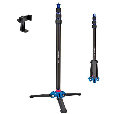 Koolehaoda Tripod Stand Webcam Stand Extendable Monopod with 1/4" Screw, Aluminum Table Tripod with Phone Holder for Cell Phones, Camera