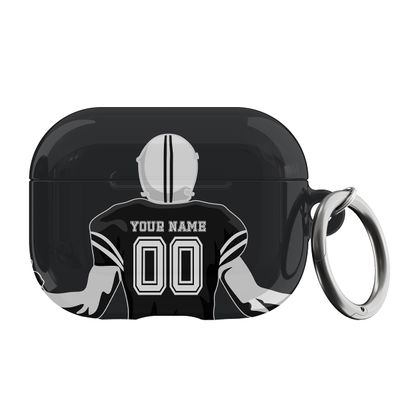 Custom Football Jersey Case for Apple Airpods - Add Your Name Number Best Personalized Case Compatible with Airpods Football Fan