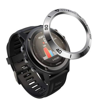 REYDA Watch Bezel Compatible for Garmin Fenix 3/Fenix 3 HR Bezel Ring, Stainless Steel Watch Bezel Loop Adhesive Cover Scratch Resistant Protection Metal Bezel Styling Dial Circle for Fenix 3/3 HR