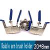 MEIMRSHLY J390-1Double arm brush holder 32 * 20 * 8 marine tail shaft grounding silver carbon brush holder (brush holder 8 * 20mm) view 2