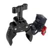 BGNing Super Clamp Articulated Arm Crab Claw 1/4" 3/8" Mounting Holes for Flash Light Camera Tripod Monopod Holder Monitor (Black with Adjustable 1/4 to 1/4 Monitor) view 4