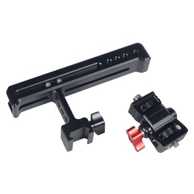 BGNing Stabilizer Side Handle Grip Handlebar Extend NATO Rail Clamp Mic Lights Stand Cold Shoe Mount Compatible with DJI Ronin S SC Gimbal Handgrip (with 1/4 to 3/8 Monitor)