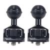 BGNing 3/8 inch 1/4 inch Ball Head, Tripod Ball Head with 3/8" 1/4" Screw Adapter for Magic Hand Bracket Accessories Monitor Rabbit Cage (2pcs 1/4 Inch Allai Positioning Black) view 1