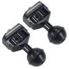 BGNing 3/8 inch 1/4 inch Ball Head, Tripod Ball Head with 3/8" 1/4" Screw Adapter for Magic Hand Bracket Accessories Monitor Rabbit Cage (2pcs 1/4 Inch Allai Positioning Black) view 3