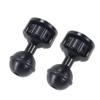 BGNing 3/8 inch 1/4 inch Ball Head, Tripod Ball Head with 3/8" 1/4" Screw Adapter for Magic Hand Bracket Accessories Monitor Rabbit Cage (2pcs 1/4 Inch Black) view 2