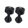 BGNing 3/8 inch 1/4 inch Ball Head, Tripod Ball Head with 3/8" 1/4" Screw Adapter for Magic Hand Bracket Accessories Monitor Rabbit Cage (2pcs 1/4 Inch Black) view 3