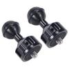 BGNing 3/8 inch 1/4 inch Ball Head, Tripod Ball Head with 3/8" 1/4" Screw Adapter for Magic Hand Bracket Accessories Monitor Rabbit Cage (2pcs 1/4 Inch Black) view 4