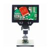 Microscope Kit G1200 Digital Microscope 12MP 7Inch Large Color Screen Large Base LCD Display 1-1200X Continuous Magnifier Microscope Lens Adapters view 1