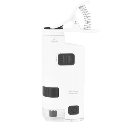 Microscope Accessories Kit 120-190X Adjustable Microscope Universal Portabl Mobile Clip-Type Cellphone Microscope with LED Lamp Microscope Slides (Color : 100-150X)
