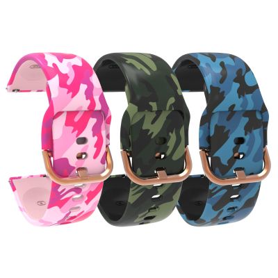 Replacement Bands Compatible with Veryfitpro ID205L Smart Watch Band, Quick Release Soft Silicone Pattern Printed Floral Replacement Band for ID205L, ID205G ID205 ID205U ID205S Smartwatch (3Pack A)