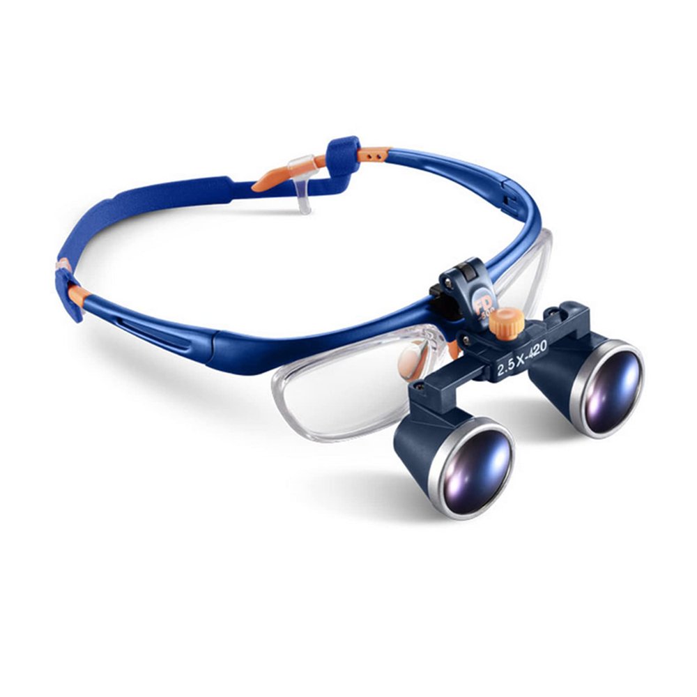 Jieotwice FD-503G 2.5X/3.5X Two-Way Screw Thread Loupe Binocular Galileo Frame Loupe Magnifier Glasses Work Distance 420MM (3.5X)