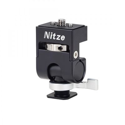 Nitze QR Field Monitor Mount Holder,Camera Hot Cold Shoe Bracket to 1/4"-20 with Double Locating Pins for 5 n 7Monitors,Swivel n Tilt, Payload up to 5kg (N54-G1)