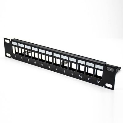 Elecbee 10inch Network Patch Panel Unshield Empty 1u 12 Ports