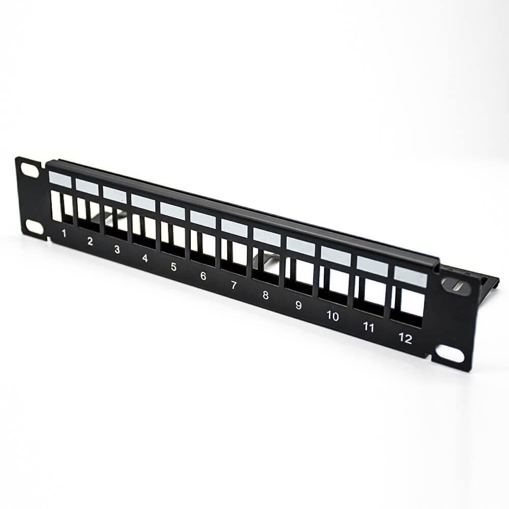 Elecbee 10inch Network Patch Panel Unshield Empty 1u 12 Ports