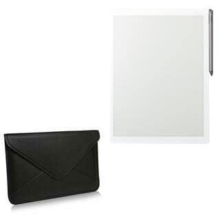 BoxWave Case for Sony DPT-RP1 (Case Elite Leather Messenger Pouch, Synthetic Leather Cover Case Envelope Design for Sony DPT-RP1 - Jet Black
