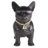 Max Power Wooof Bulldog Style Bluetooth Speaker - MD566 - Big Size with Glasses and Dog Collar Chain - FM Radio, Black view 1