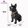 Max Power Wooof Bulldog Style Bluetooth Speaker - MD566 - Big Size with Glasses and Dog Collar Chain - FM Radio, Black view 2