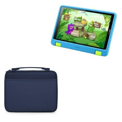 BoxWave Case Compatible with Huawei MediaPad T3 7 Kids - Hard Shell Briefcase, Slim Messenger Bag Briefcase Cover Side Pockets - Navy