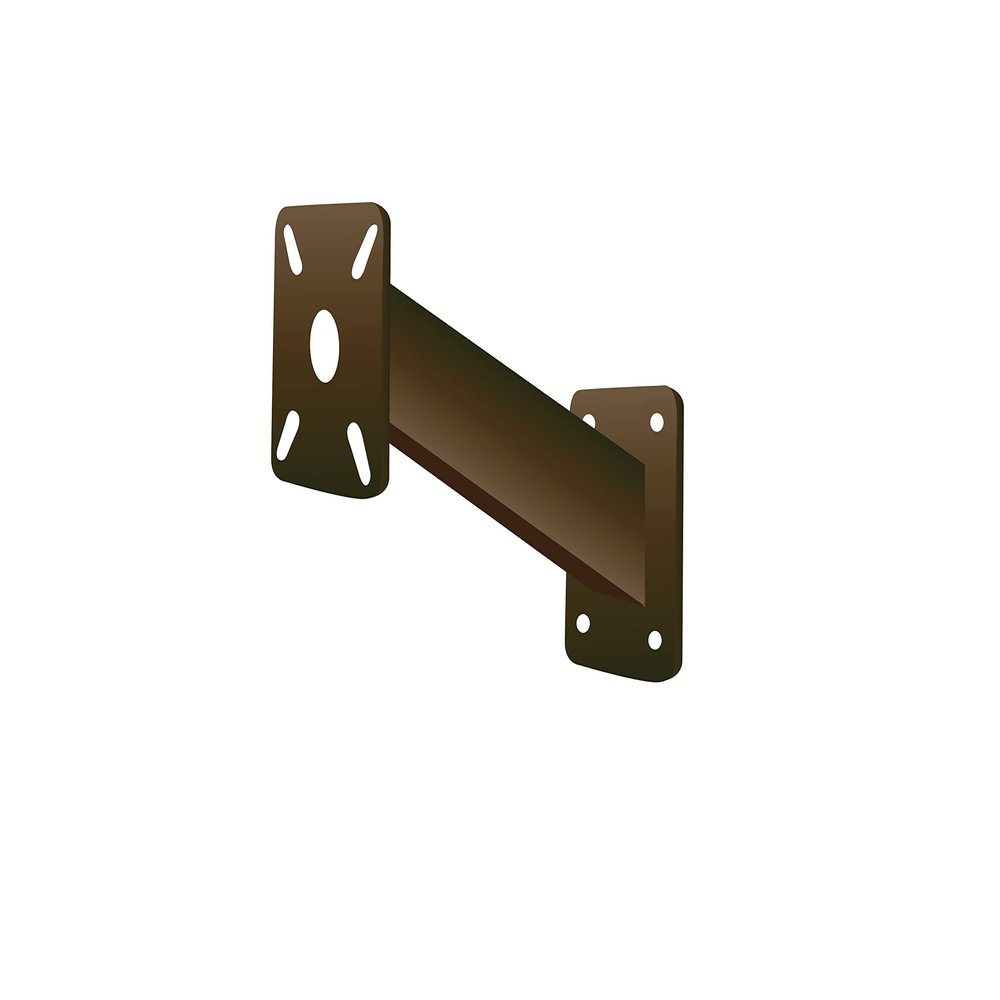 Universal Pedestal Aluminum Angular (Inclined) 14in for Keypad Stand Intercom Holder Post Offset Curb Mount, Size 2" x 2" x 14" (Color Bronze)