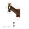 Universal Pedestal Aluminum Angular (Inclined) 14in for Keypad Stand Intercom Holder Post Offset Curb Mount, Size 2" x 2" x 14" (Color Bronze) view 2