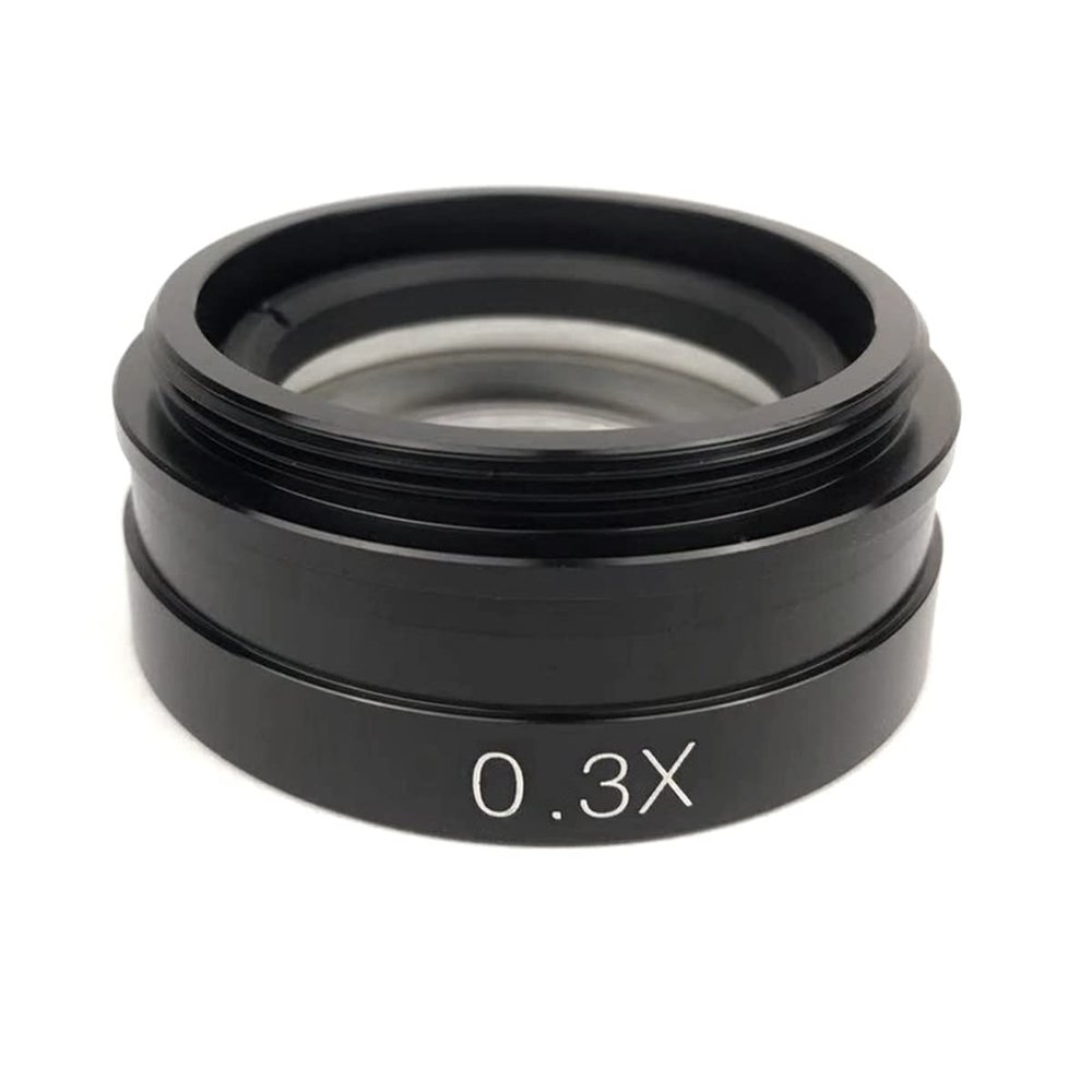 Lab Microscope Slides 0.5X Objective Glass Lens for Industry Video Microscope Microscope Parts (Color : 0.3X)