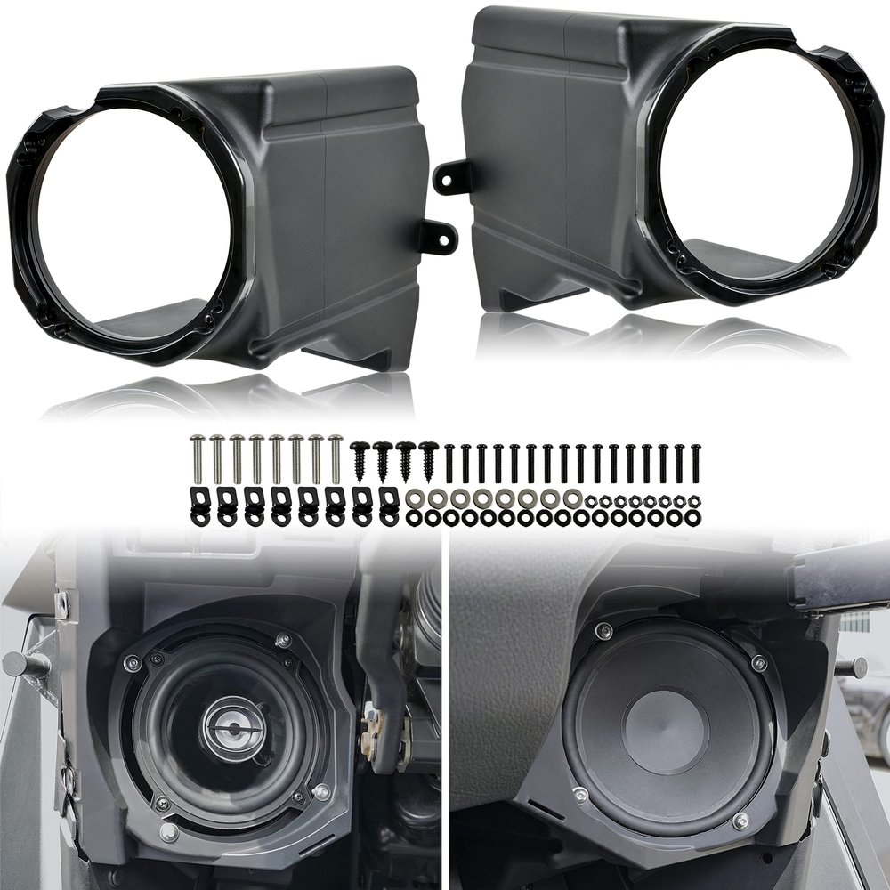 SAUTVS Under Dash Speaker Pods Dashboard Speakers Enclosures Holders for Polaris RZR PRO XP/PRO R/Turbo R 2020-2024 Accessories (2PCS, Support 5" Speakers)
