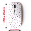 2.4G Wireless Mouse with Cute Pattern Design for All Laptops and Desktops with Nano Receiver - Dark Pink Blue view 2