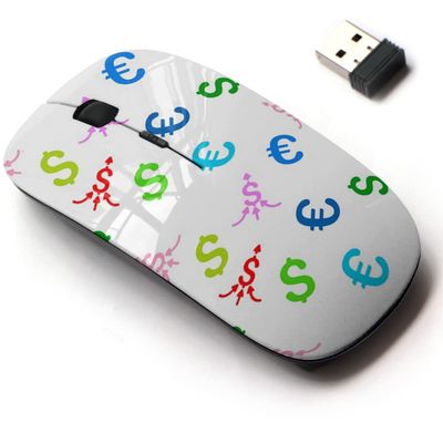 2.4G Wireless Mouse with Cute Pattern Design for All Laptops and Desktops with Nano Receiver - Financial Aggregator glyphable