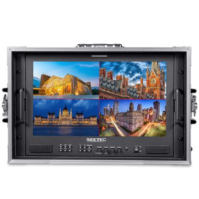 SEETEC ATEM173S-CO 17.3 inch Multi-Camera Broadcast Monitor with 4x3G-SDI Input Output 1 HDMI in Quad Split Display for Studio Television Production Full HD 1920x1080 (ATEM173S-CO)