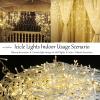 MULTI-SPARKING Christmas Icicle Lights Outdoor 58Ft 640 LED Warm White Icicle Christams Lights 120 Drops 8 Modes Icicle String Lights for Wedding Party Eaves Christmas Decorations view 3