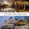 MULTI-SPARKING Christmas Icicle Lights Outdoor 58Ft 640 LED Warm White Icicle Christams Lights 120 Drops 8 Modes Icicle String Lights for Wedding Party Eaves Christmas Decorations view 4