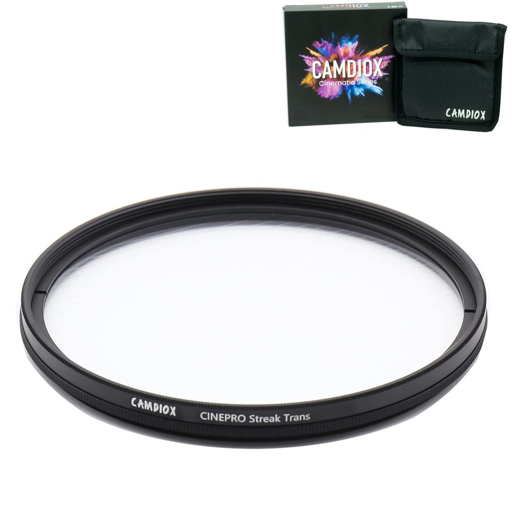 Camdiox Cinepro EX Transparent Streak Star Flare Filter - Creative Cinematic Starlight Effect with rotatable Ring for DSLR mirrorless Video Camera (77mm)