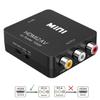 TXY MINI HDMI-Compatible to RCA AV/CVBS Composite Video AV Converter Adapter HDMI2AV for TV VHS VCR DVD (Black) view 3