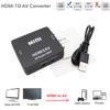 TXY MINI HDMI-Compatible to RCA AV/CVBS Composite Video AV Converter Adapter HDMI2AV for TV VHS VCR DVD (Black) view 4