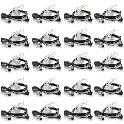 20 Pack Walkie Talkie Earpiece with Mic for BaoFeng Radio Retevis Headset for Baofeng UV-5R BF-888S Arcshell Retevis H-777 RT21 RT22 Kenwood 2 Way Radio by LUITON