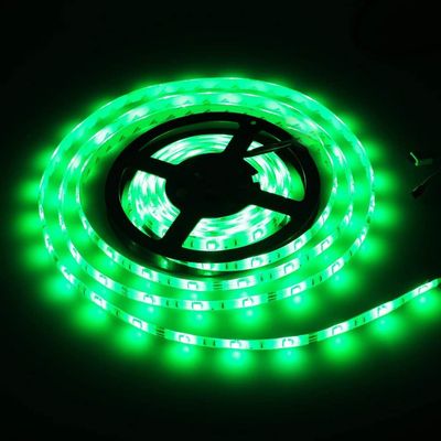 Vrabocry Water-Resistance IP65, 12V Waterproof Flexible LED Strip Light, 16.4ft/5m Cuttable LED Light Strips, 300 Units 3528 LEDs Lighting String, LED Tape(Green) Power Adapter not Included