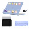 Se7enline Compatible with MacBook Pro Case 14 inch 2021/2022/2023/2024 M3 M2 M1 Pro/Max A2779 A2442 A2918 A2992 Hard Shell Case &Zipper Sleeve&Keyboard Skin &Webcame Cover&Random sticker,Serenity Blue view 1
